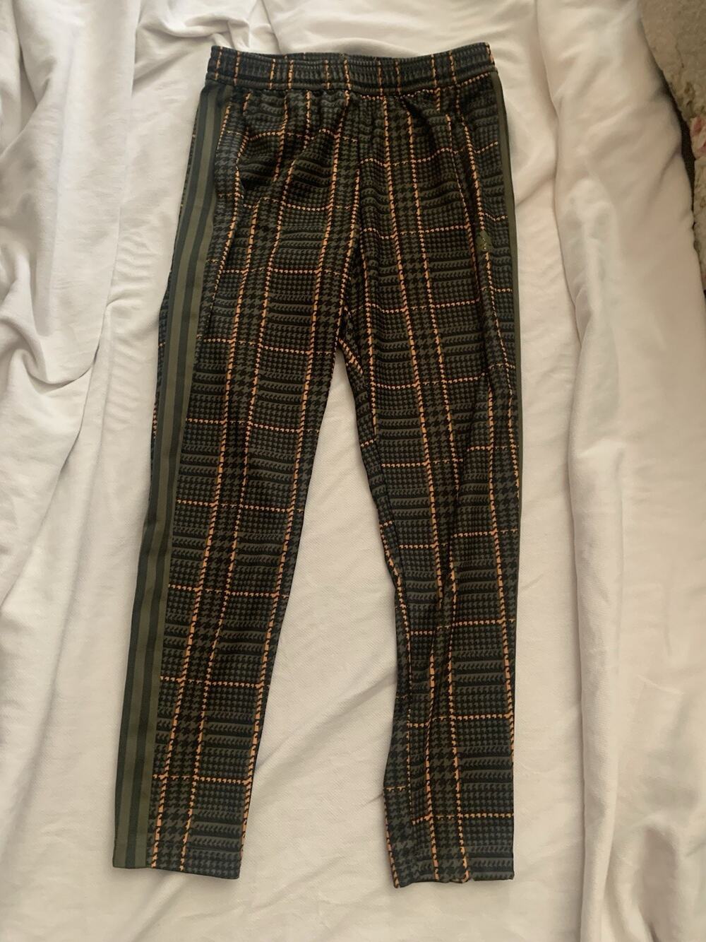 adidas Men's Tiro Tartan Plaid Zip Pocket Pants (Olive) NWOT Medium